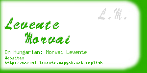levente morvai business card